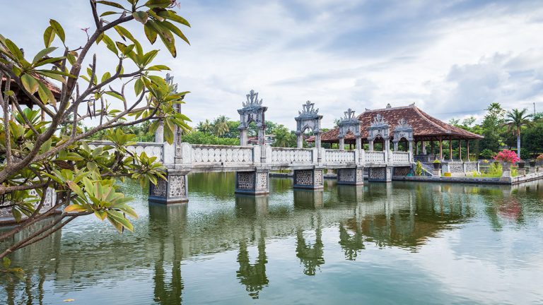 Karangasem water temple palace in Bali, Indonesia